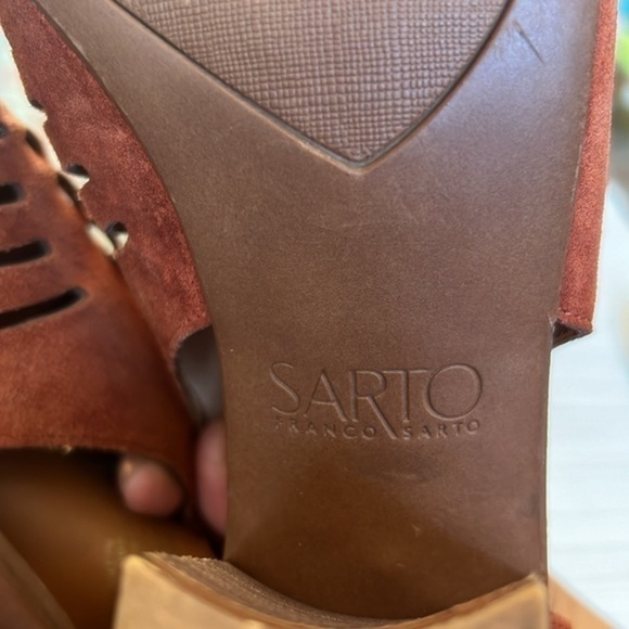 Franco Sarto suede open toe booties, suede , size8.5 - Picture 10 of 10